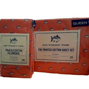 New Southern Tide Skipjack Queen 6PC sheet set pink